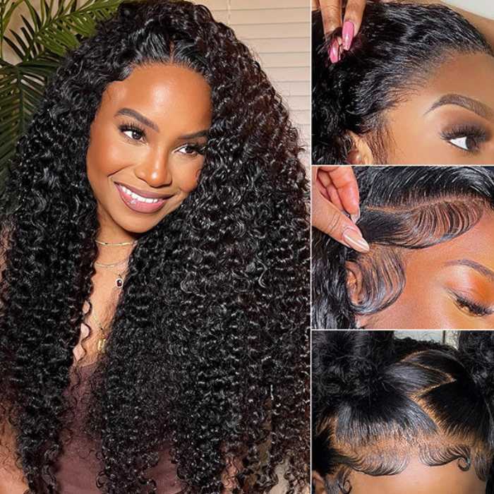 Curly 13x6 New Clear HD Lace Front Wigs Human Hair Lace Wigs Pre Plucked-Pizazz Hair
