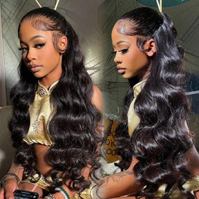 13x6 Full HD Invisible Lace Frontal Wigs Body Wave Human Hair Wigs Pre Plucked Natural Hairline-Pizazz Hair