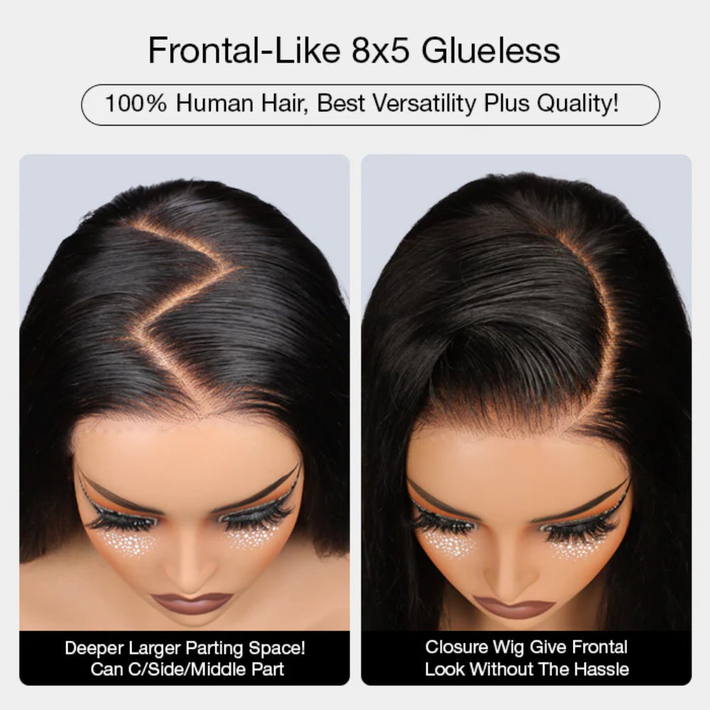Pizazz Hair Balayage T1b-4# Loose Body Wave 8x5 Pre Cut HD Lace Wear & Go 220% Density Wig