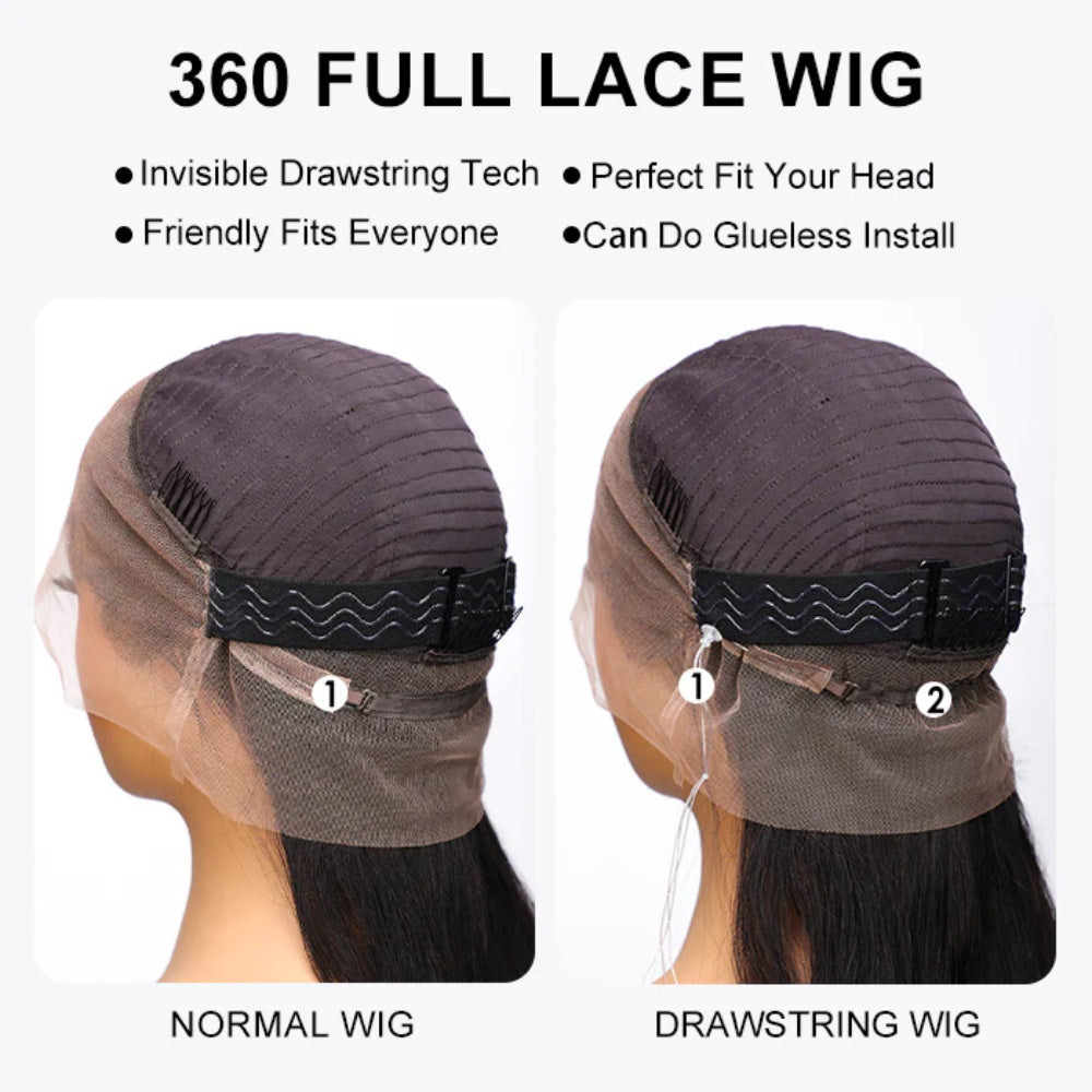 #33 Reddish Brown Kinky Straight Wig Autumn Color Glueless HD Lace Front Human Hair Wigs
