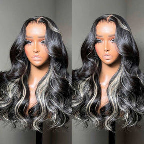 body wave blonde highlight hd lace front wig