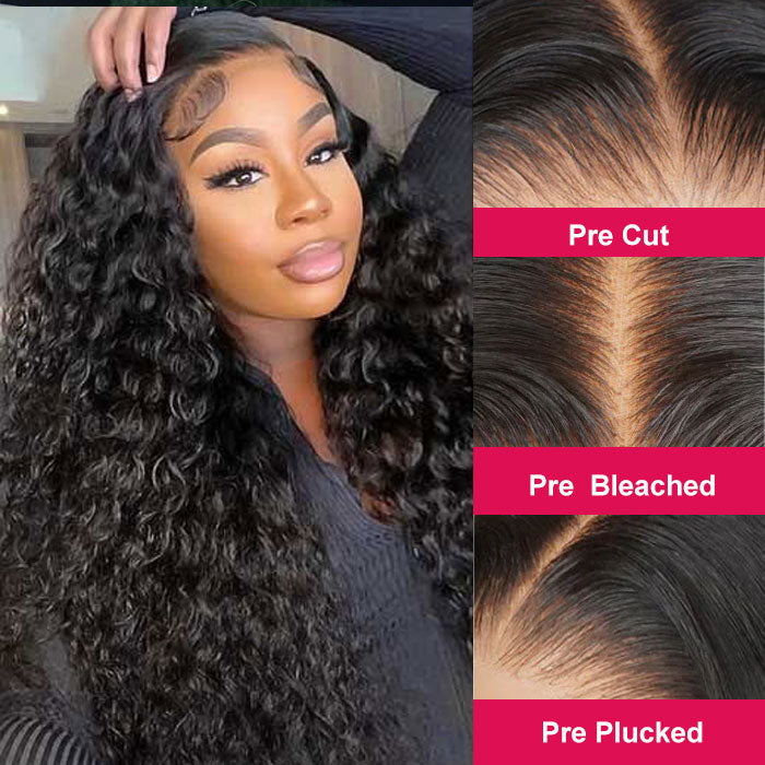 Pre Plucked 5x5 Lace Closure Wig Deep Wave Human Hair 250% | Beginners Friendly