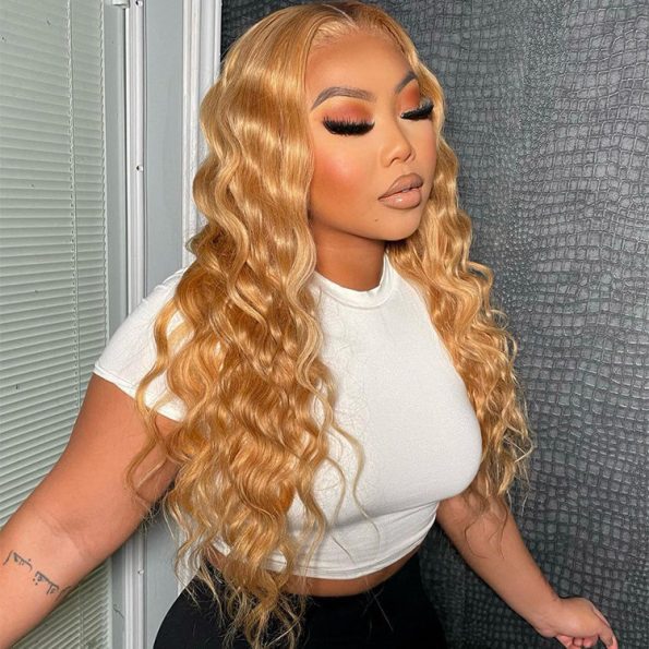 #27 Honey Blonde Loose Deep Wave 13x6 Pre Everything Lace Wig