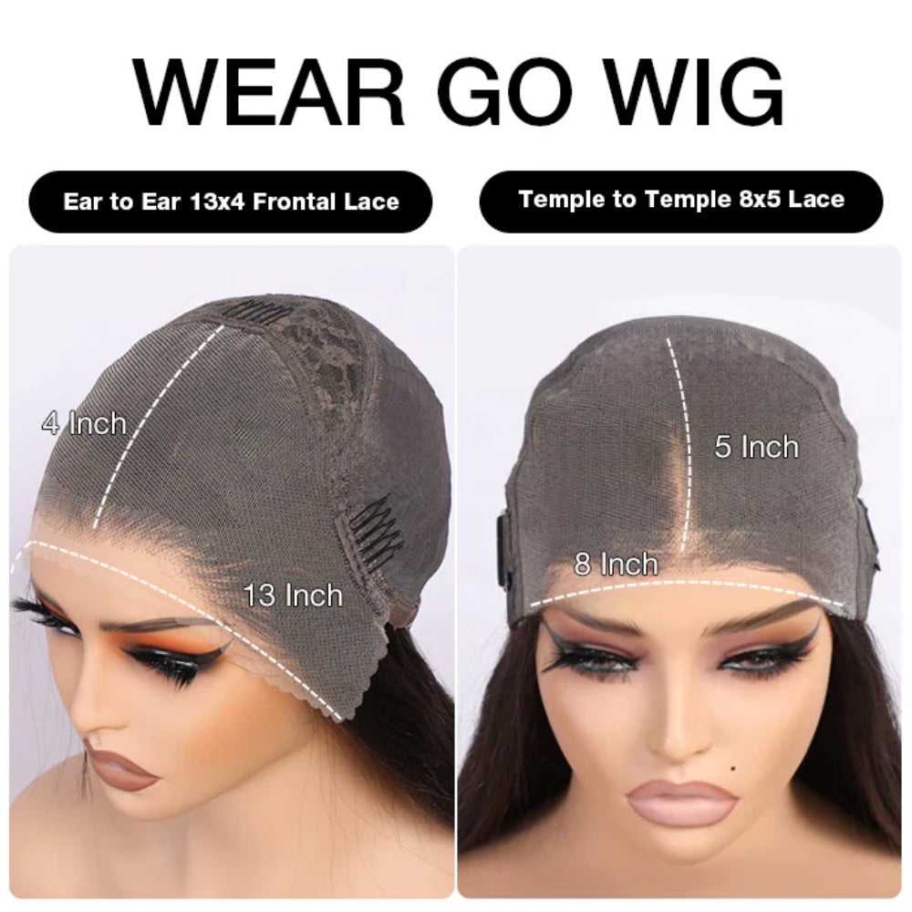 Pizazz Hair Balayage T1b-4# Loose Body Wave 8x5 Pre Cut HD Lace Wear & Go 220% Density Wig