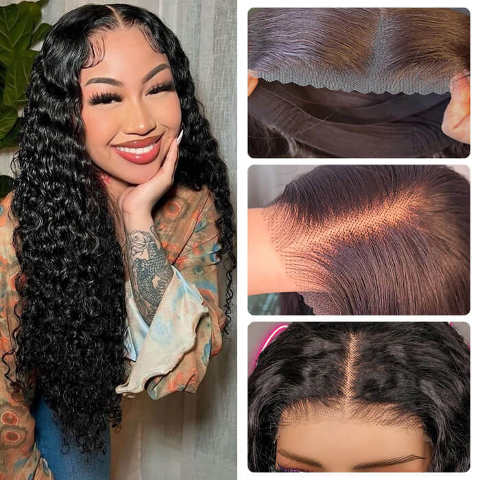Deep Wave Glueless Wear And Go Wigs Pre Plucked 4x4 & 5x5 Pre Cut Lace