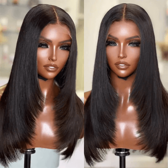 straight layered cut hd lace wigs