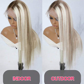 Exclusive Original Hottest Ash Blonde Highlight Lace Front Wigs #P18/613 Color Straight & Body Wave 13x4 HD Lace Human Hair Wigs