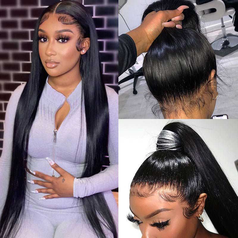 [New Invisible Strap Wig] 360 Lace Wigs Pre-bleached HD Lace Wigs Flawless Invisible Crystal Band No Glue Beginner Wig