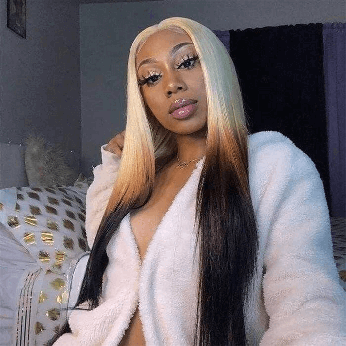 613/4 Brown Color Straight Wigs