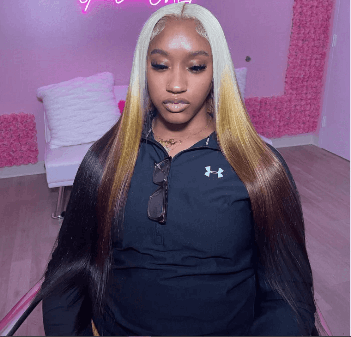 613/4 Brown Color Straight Wigs