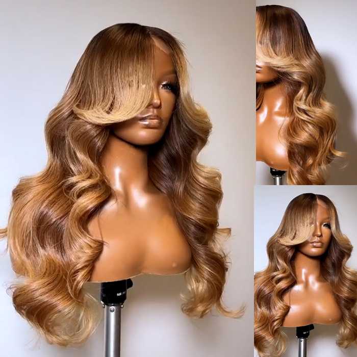 Curtain Bangs Ombre Wigs