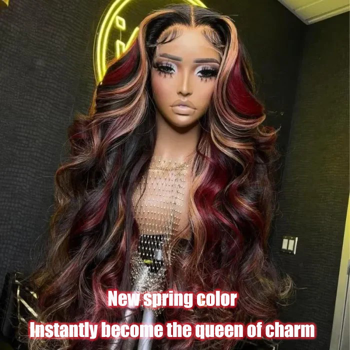 Bright colored human 2025 hair wigs
