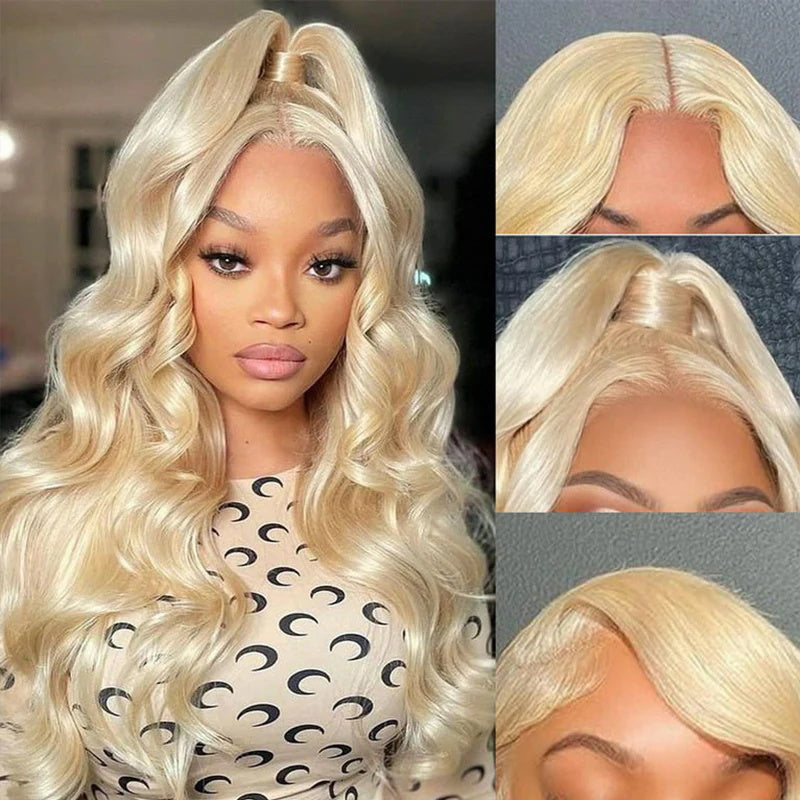 Pizazz Hair 613 Blonde Body Wave 13x6 HD Lace Front Wigs 180% Density