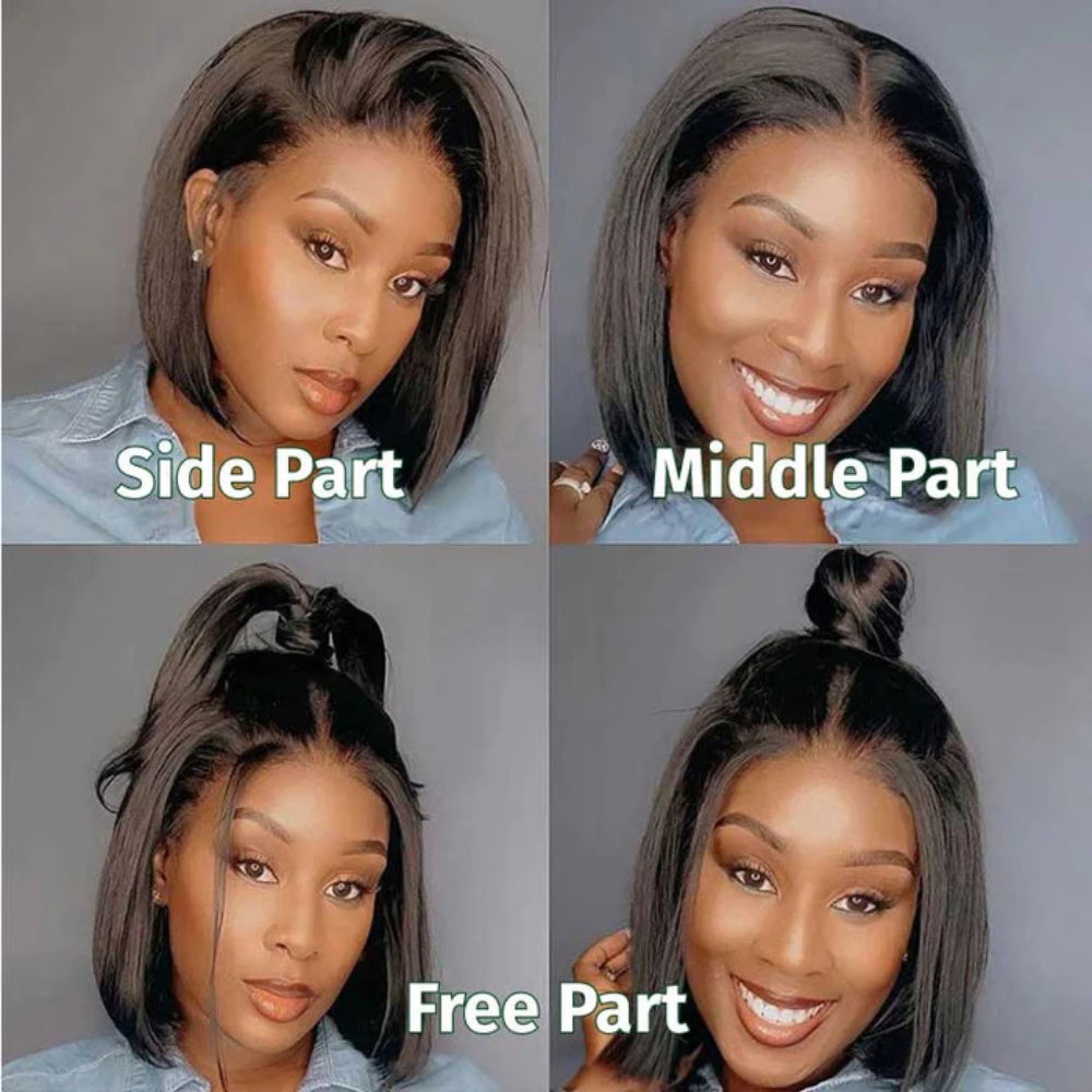 Pizazz Hair Layered Cut Yaki Straight BoB Wig Wear Go Glueless Wig Beginner Friendly 220% Density