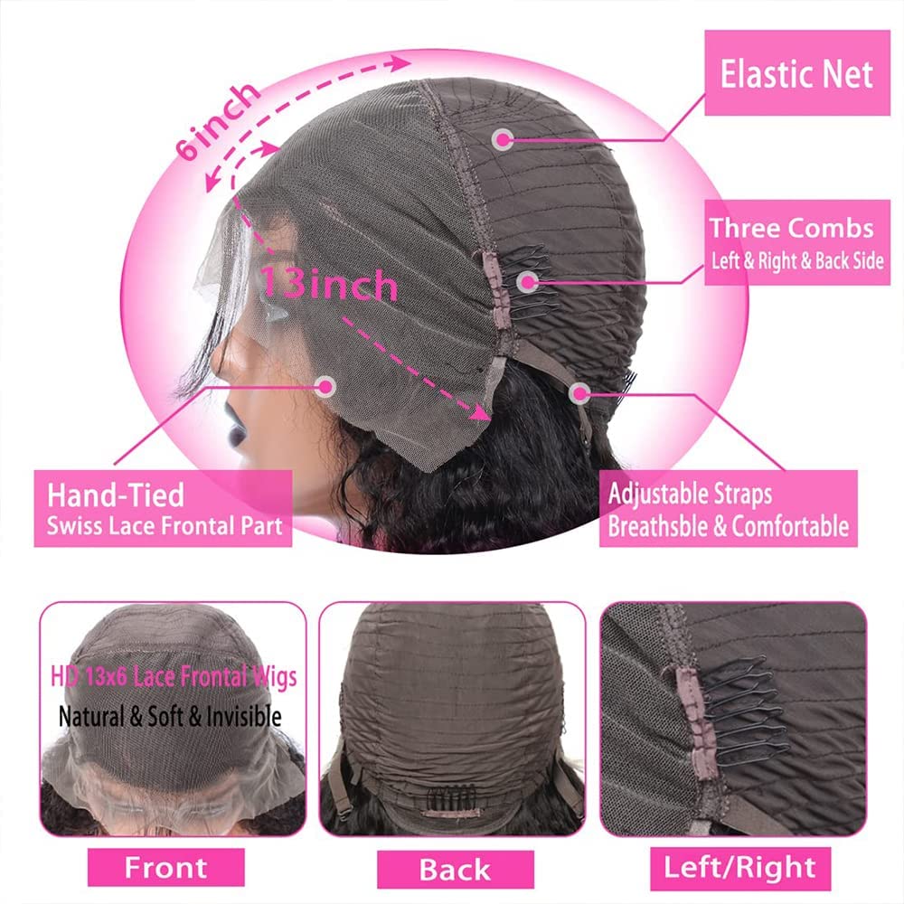 Pizazz 99J Burgundy Lace Front Wigs Human Hair Pre Plucked 12A 13x6 HD Lace Frontal Wigs with Baby Hair