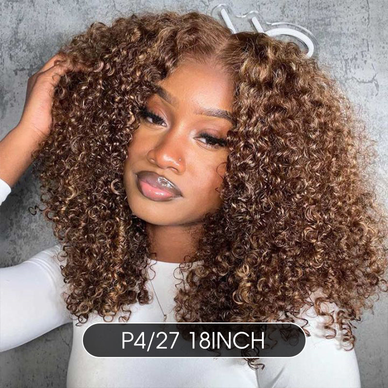 Pizazz Hair 250% Density Popping Curly HD Lace Front Wigs Pre bleached Glueless Ready To Go Human Hair Wigs