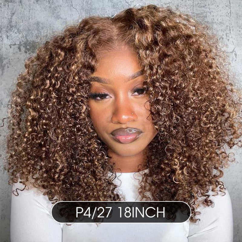 Pizazz Hair 250% Density Popping Curly HD Lace Front Wigs Pre bleached Glueless Ready To Go Human Hair Wigs