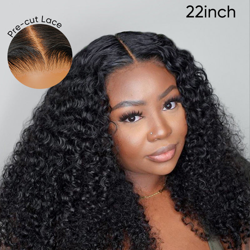 Pizazz Hair 250% Density Popping Curly HD Lace Front Wigs Pre bleached Glueless Ready To Go Human Hair Wigs