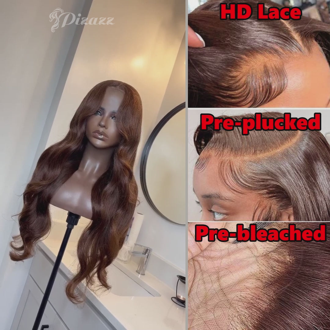 brown body wave hd lace wigs