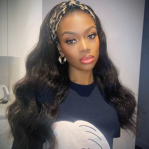 Body Wave Affordable Headband Wig Human Hair Wigs For Women High Density