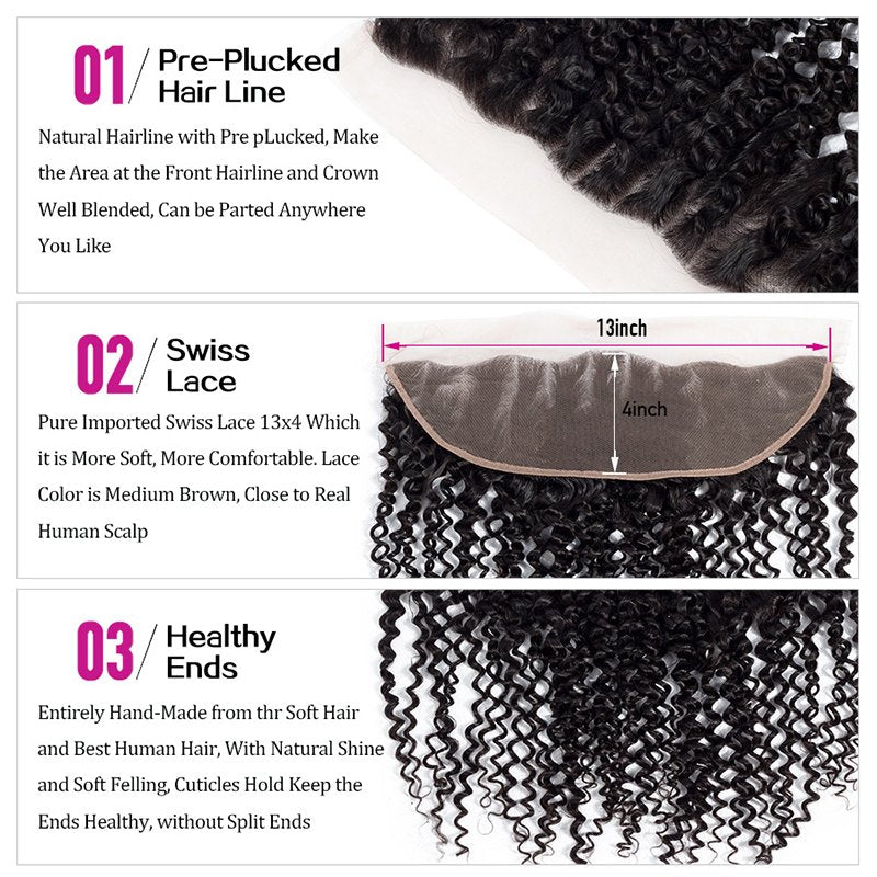 3 Bundles With 13*4 Lace Frontal