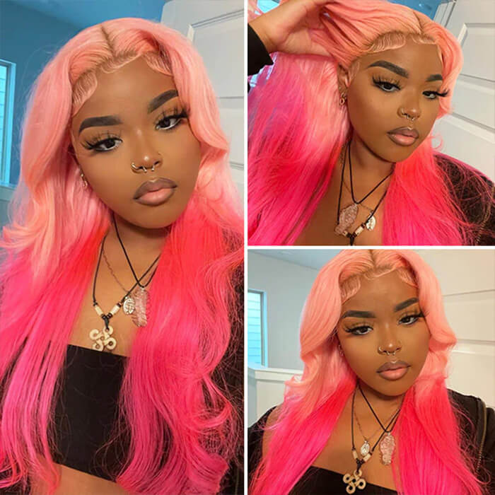 Pink 13x4 HD Lace Front Wigs