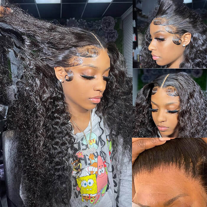 Deep Wave 13X6 New Clean And Clear HD Lace Front Wigs Human Hair Wigs For Women