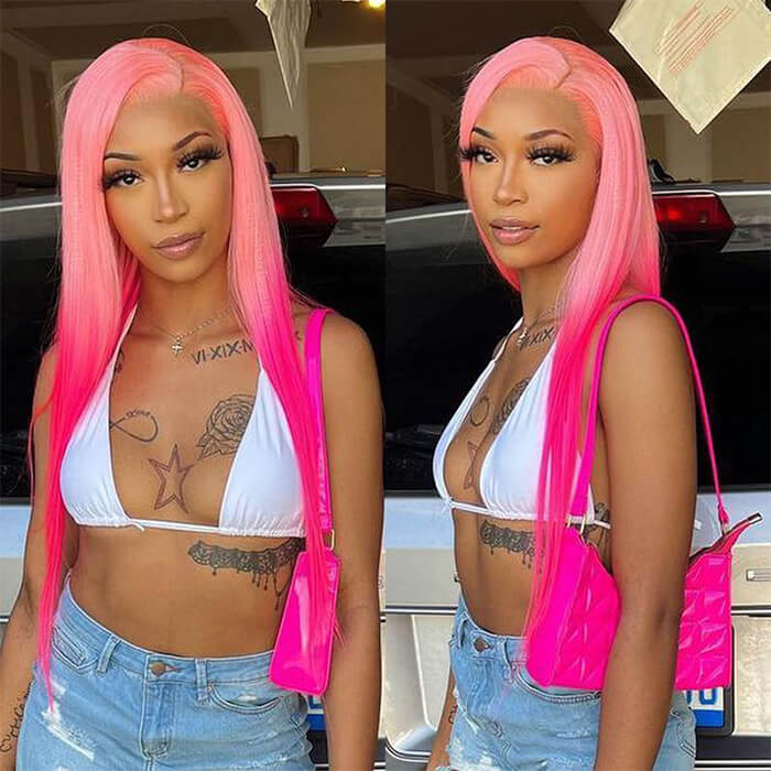 Pink 13x4 HD Lace Front Wigs