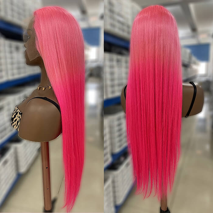 Pink 13x4 HD Lace Front Wigs