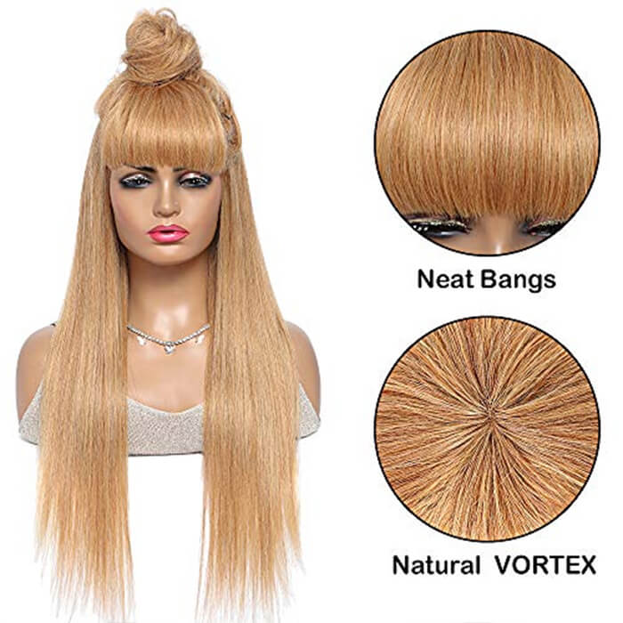 Honey Blond Human Hair Wigs