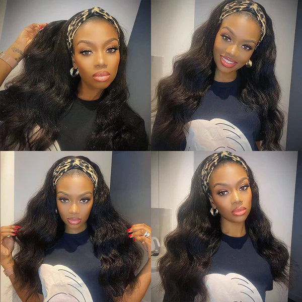 Body Wave Affordable Headband Wig Human Hair Wigs For Women High Density