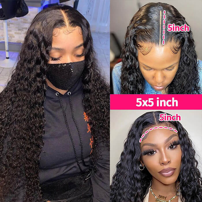 Pre Plucked 5x5 Lace Closure Wig Deep Wave Human Hair 250% | Beginners Friendly