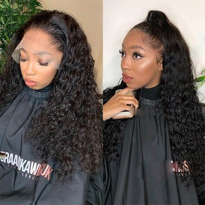 Water Wave HD Invisible Lace Front Human Hair Wigs with Natural Looking Hairline