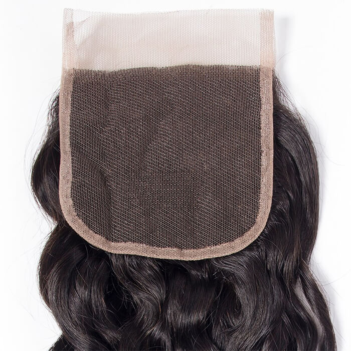 Water Wave 4x4 Transparent Lace Closure Remy Human Hair Free/Middle Part Closure 150% Density