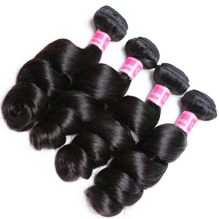Loose Wave Virgin Hair Weave 3/4 Bundles Deals Unprocessed Human Hair Extensions