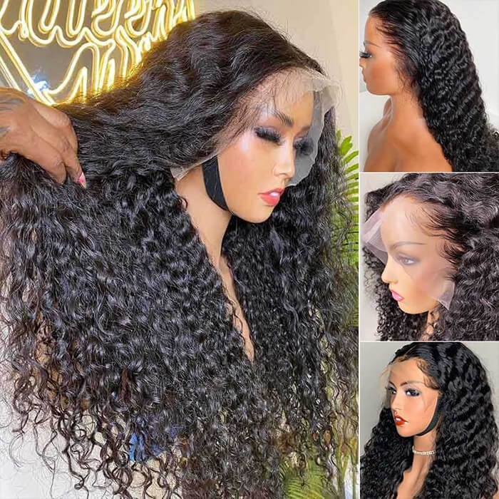 4x4 5x5 Water Wave Lace Closure Wig 13x4 13x6 Hd Deep Wave Lace Frontal Wig  360 Curly Human Hair Wigs For Black Women Human Hair