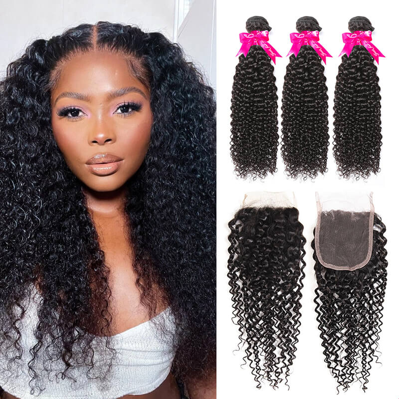 3 Bundles With 4x4 Lace Closure