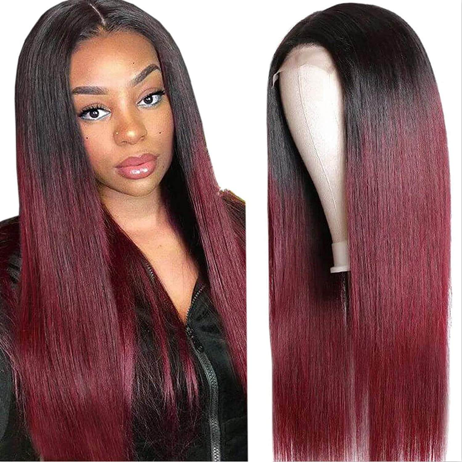 T1B/99J Ombre Color Human Hair Wigs Straight and Body Wave 13x4 HD Lace Front Wigs For Women