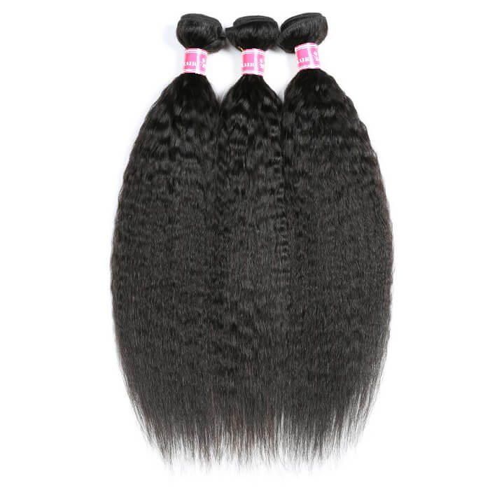Wholesale Kinky Straight Remy Hair Weave 3 Bundles Virgin Human Hair Extensions