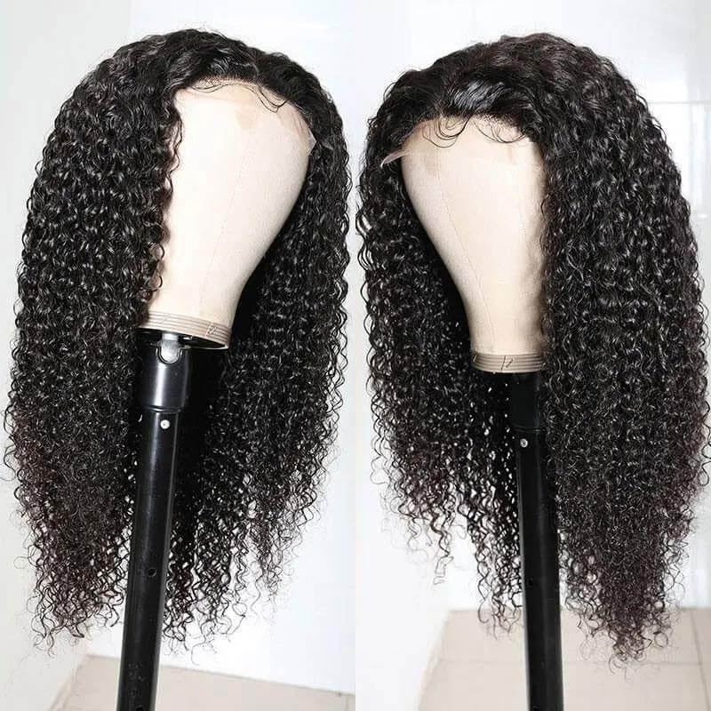 Full Jerry Curly Wig 4x4 HD Lace Closure Human Hair Wigs Beginner Friendly
