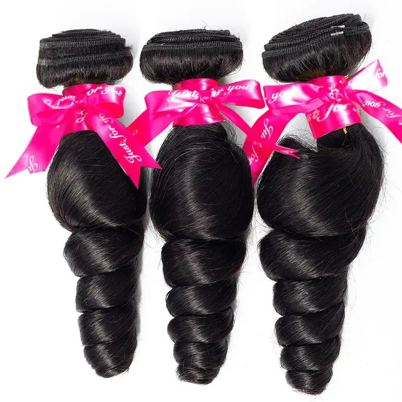 Loose Wave 3 Bundles With 4x4 Lace Closure