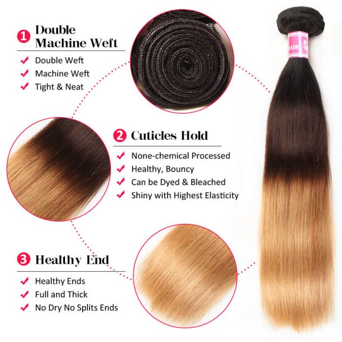 1B/4/27 Color Straight Human Hair