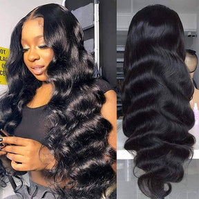 13x6 Full HD Invisible Lace Frontal Wigs Body Wave Human Hair Wigs Pre Plucked Natural Hairline-Pizazz Hair