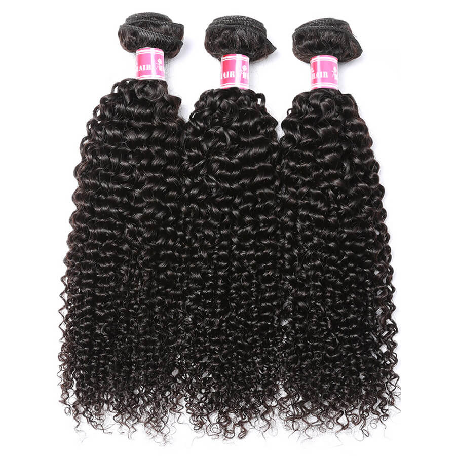 Brazilian Curly Hair 3/4 Bundles Affordable Virgin Human Hair Weave-Pizazz Hair
