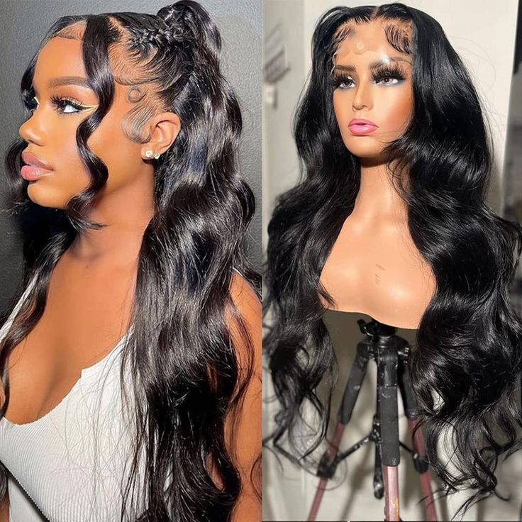 Pre-Bleached Knots Clear & Clean Hairline Glueless Wig HD Lace Front Human Hair Wig Pre-Plucked 180%