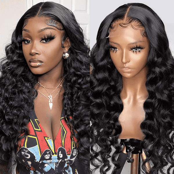 Loose Deep Wave 13x4/13x6/360 HD Invisible Lace Frontal Human Hair Wigs with Pre Plucked Hairline