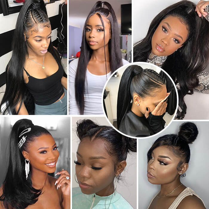 Straight 360 Lace Frontal Wigs