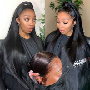 Human Hair HD Lace Front Wig Straight 13x6 13x4 5x5 NEW Clear Lace & Clean Hairline 100% Glueless Wig