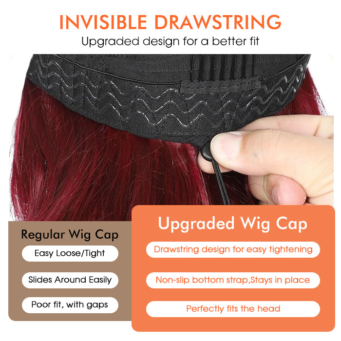 99j Burgundy Loose Body Wave Glueless 13x6 HD Lace Frontal Human Hair Wig 220% Density