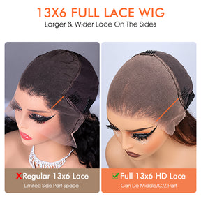 99j Burgundy Loose Body Wave Glueless 13x6 HD Lace Frontal Human Hair Wig 220% Density